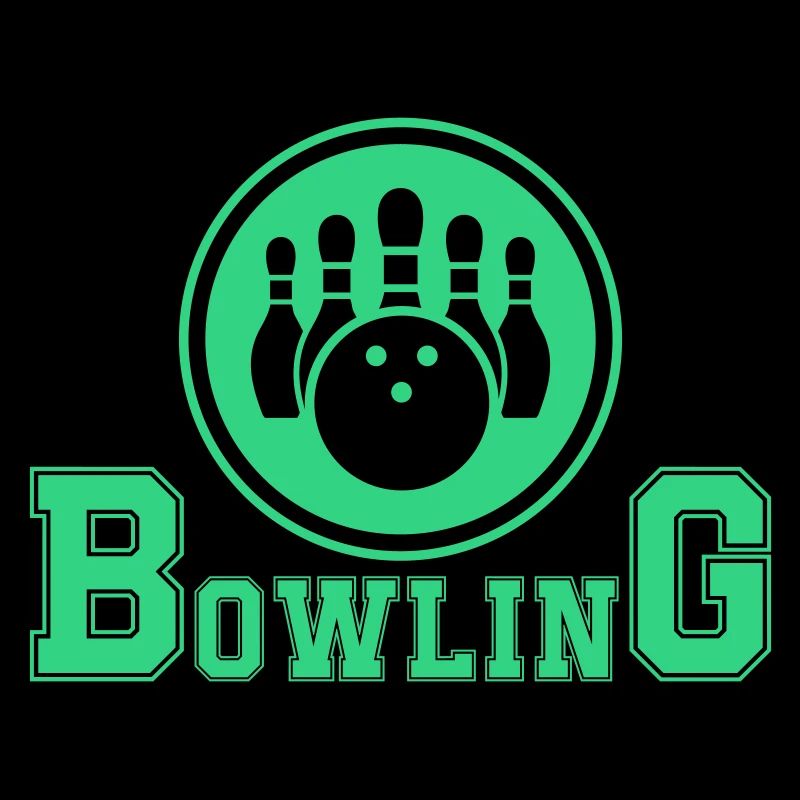 Conception de main de bowling rétro