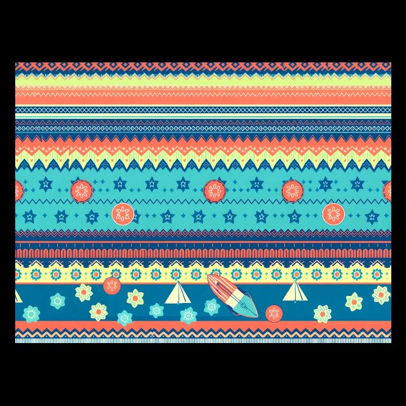 Colorful Boho Winter Pattern