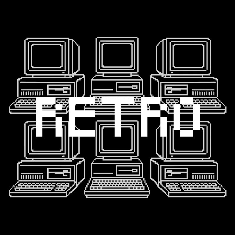 Rétro grille informatique techno