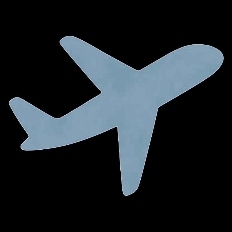 Blue Minimalist Airplane