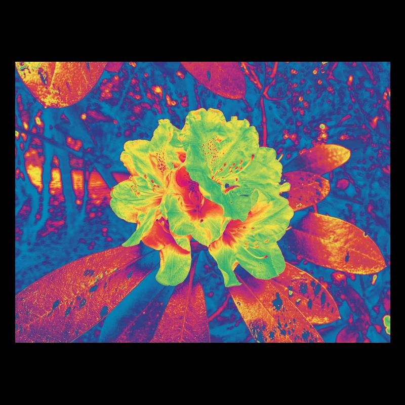 Neon Bloom Psychedelische Blume