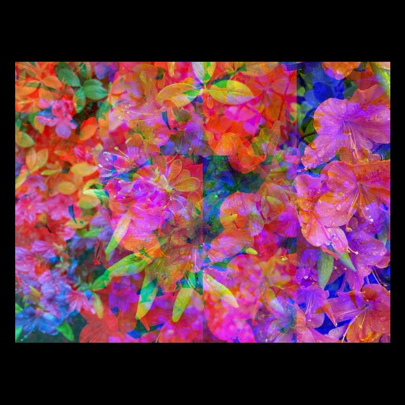 Farbexplosion Blüten-Collage