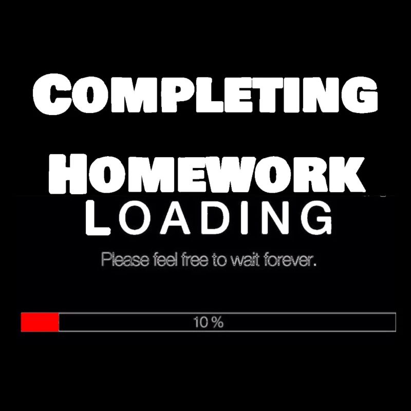 Scrolling Loading Bar University Funny Print