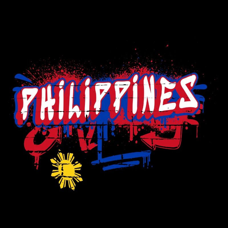 Design de drapeau graffiti des Philippines