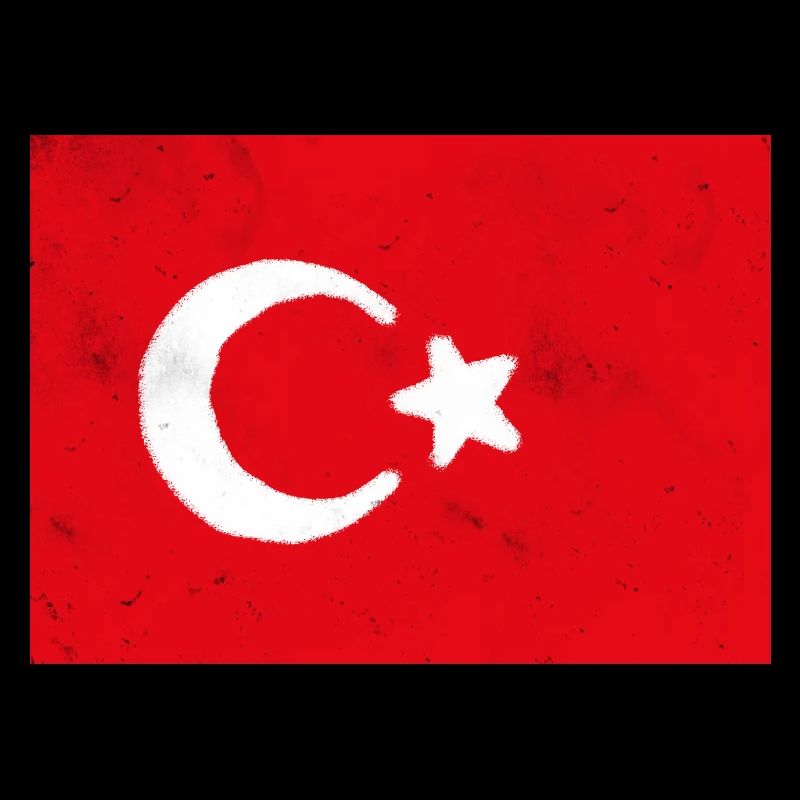 Drapeau turc Impression d’art abstrait