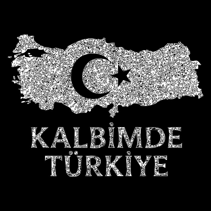 Kalbimde Drapeau de la Turquie