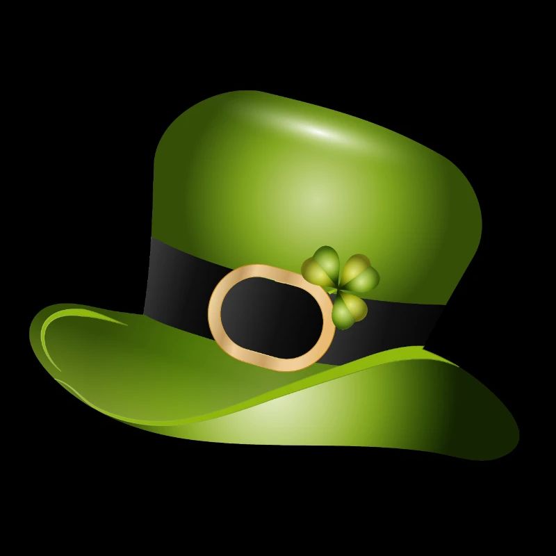 Haut-de-forme vert avec trèfle – Saint Patrick