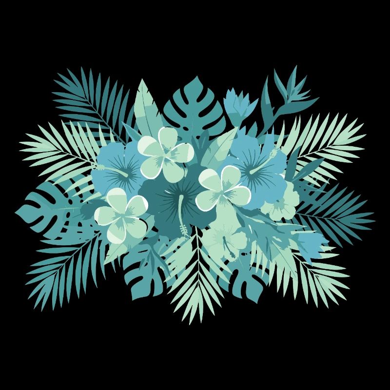 Composition florale de la sarcelle tropicale