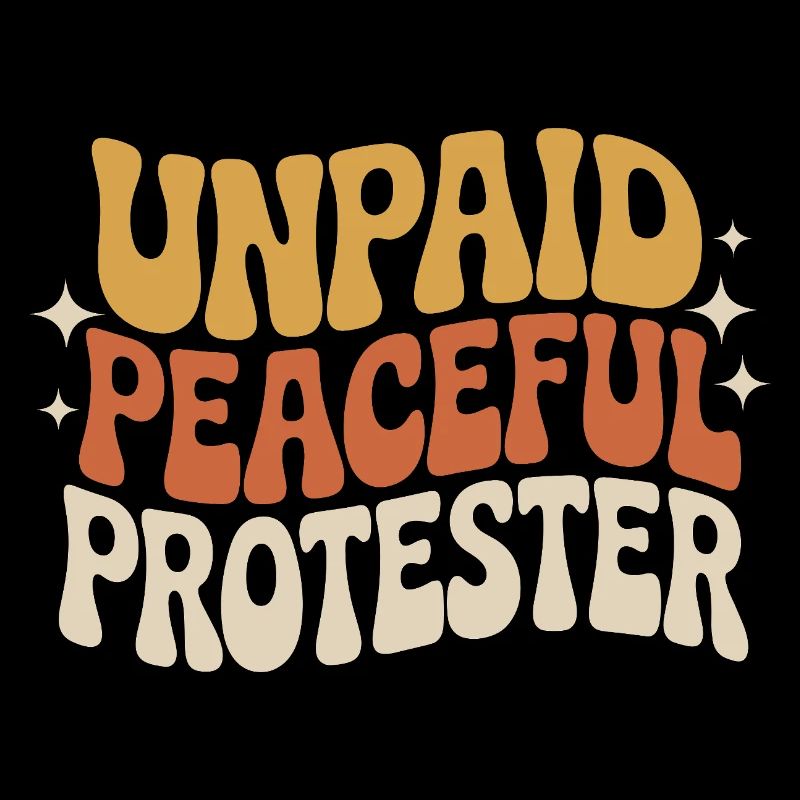 Unpaid Peaceful Protester Activist Saying Demo
