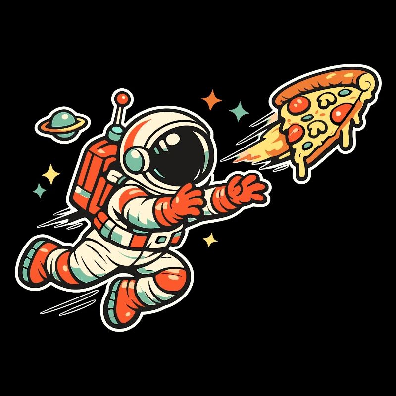 Astronaut on a pizza hunt