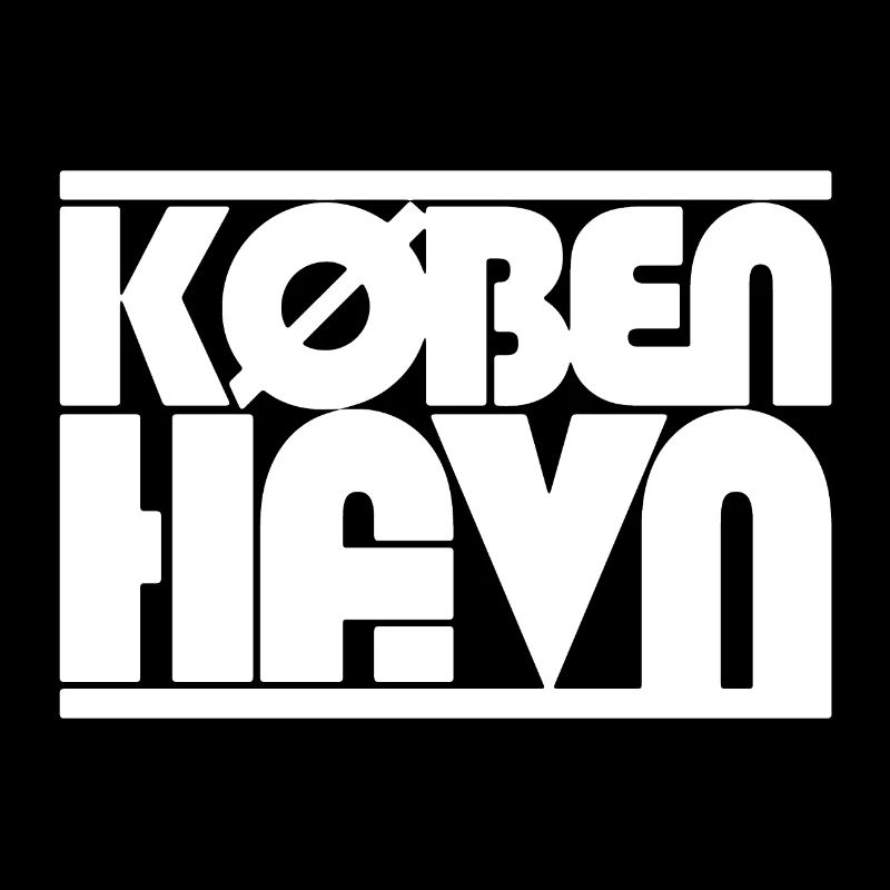 Conception du lettrage du Danmark de Copenhague