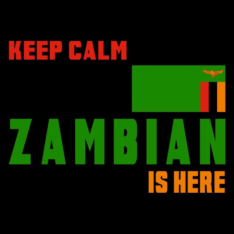 Keep calm Zambia flags design