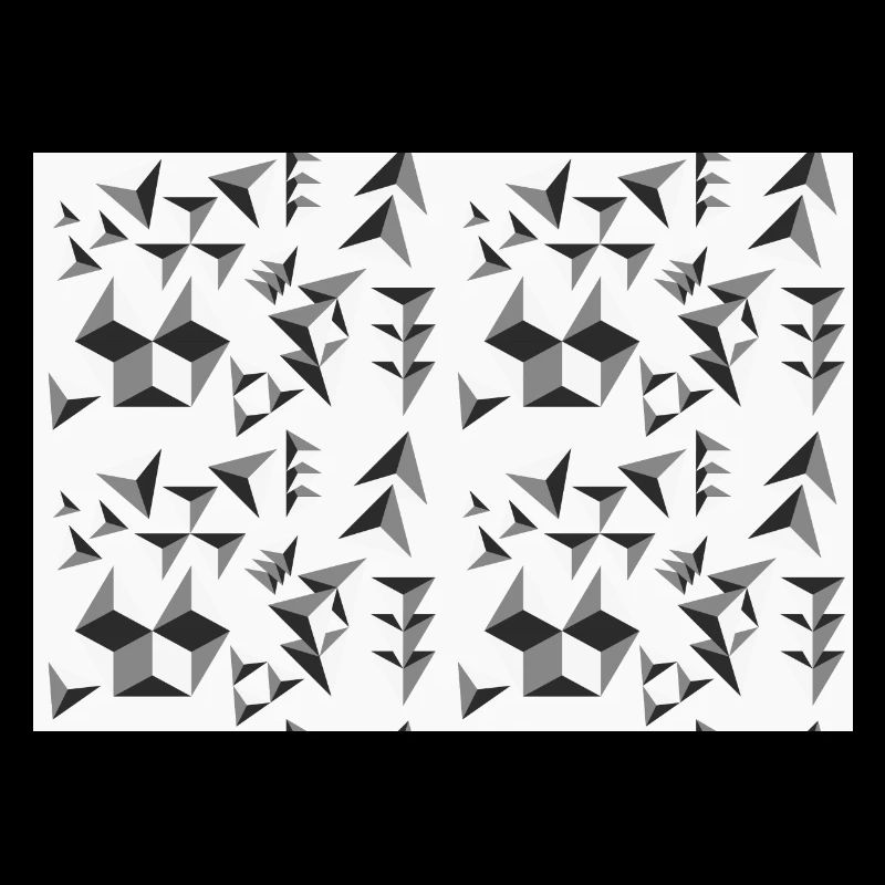 Deco pattern pyramids black and white