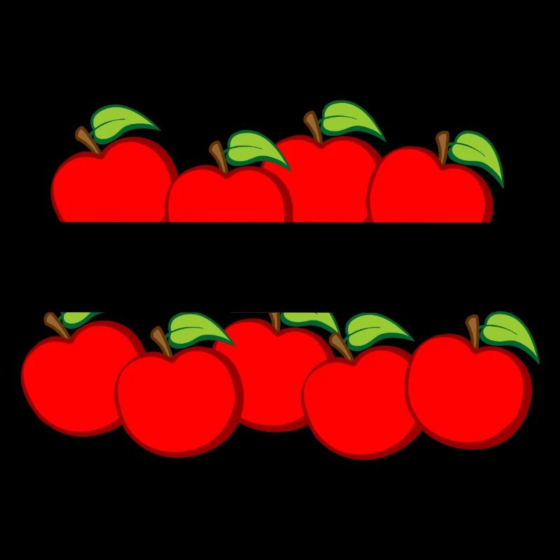 Äpfelfahne mit rotem Apfel