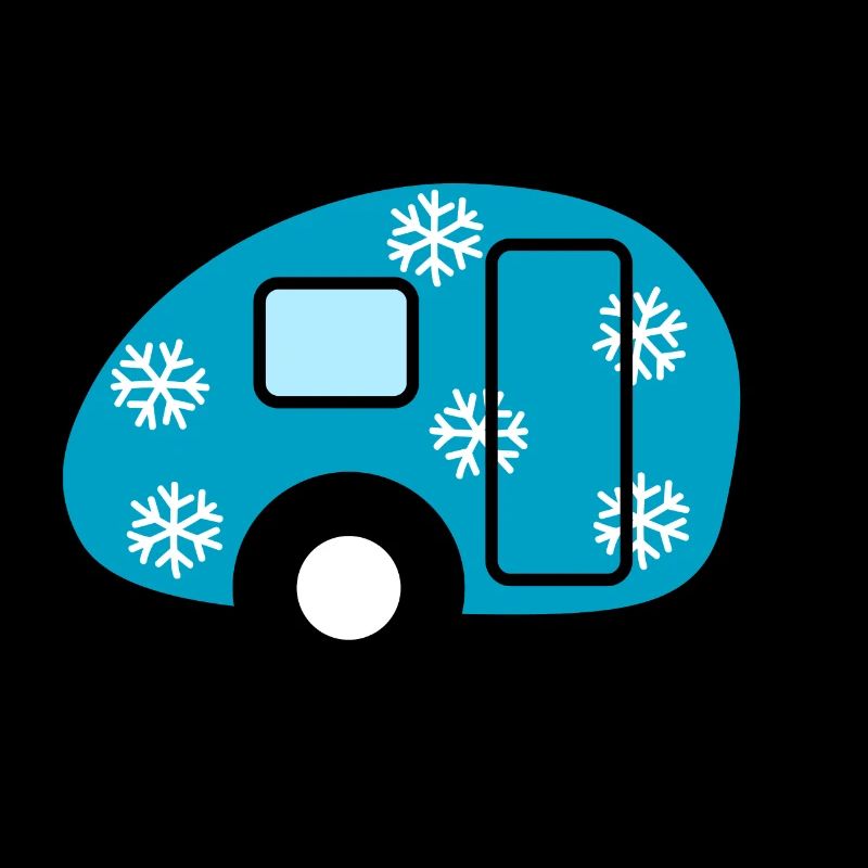 Caravan Snowflakes Caravan Camping Winter Fan