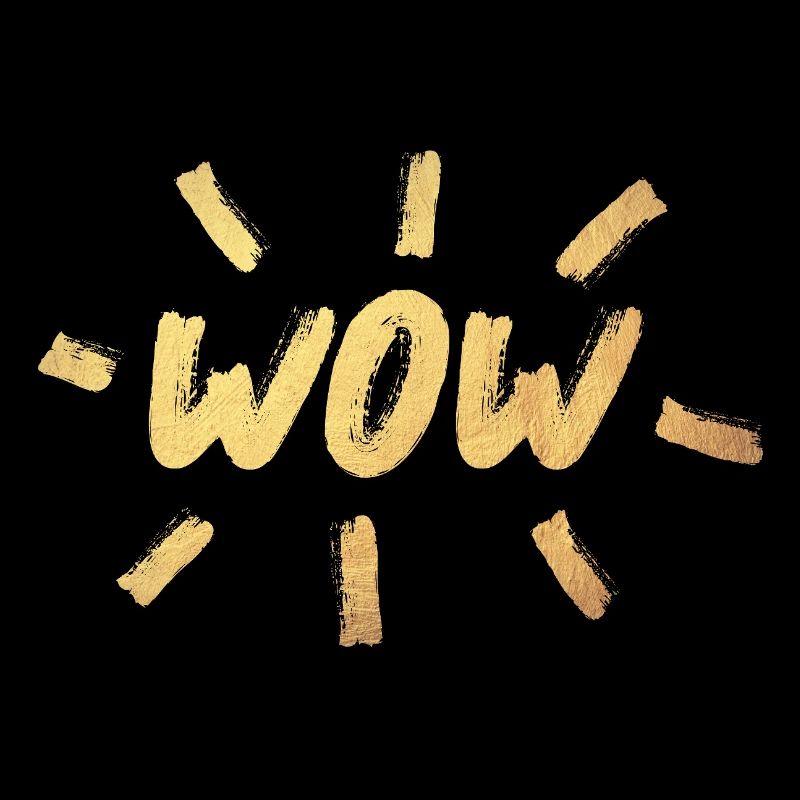 WOW Pinsel Gold OMG Handschrift Comic Style cool