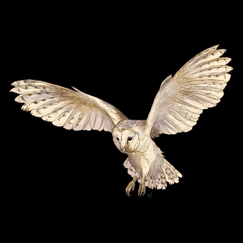 Wunderschöne Schleiereule im Flug