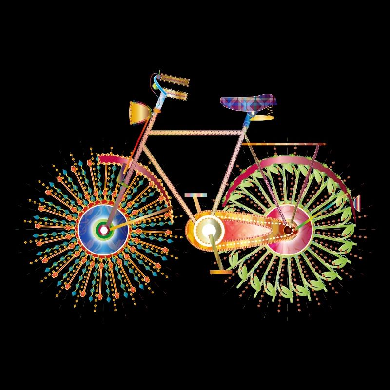 Colourfully decorated bicycle – creative & extraordinary