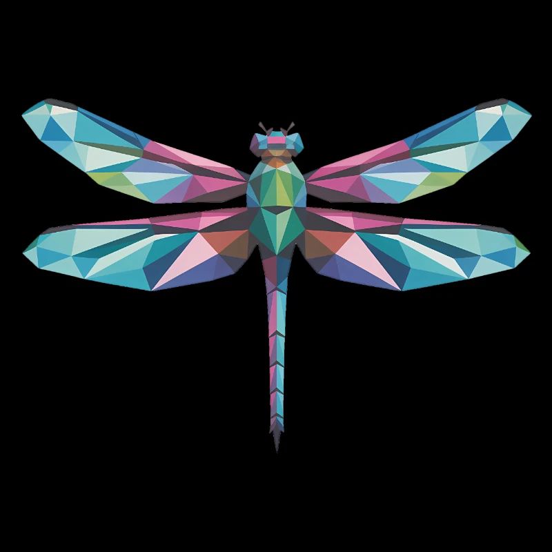 Dragonfly - Cool Low Poly Logo