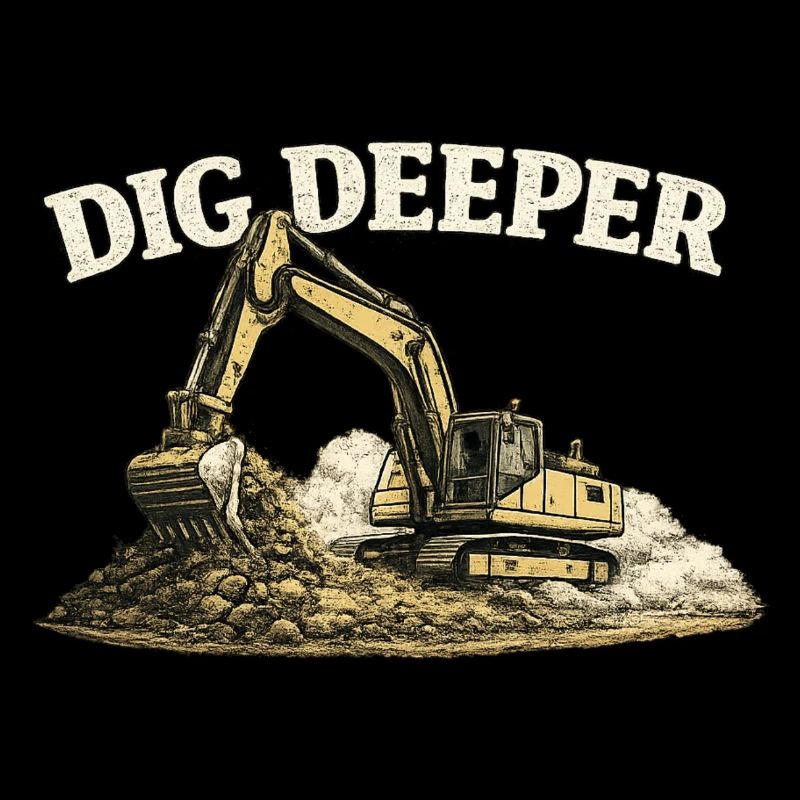 Dig Deeper Excavator Construction Site Construction Machine