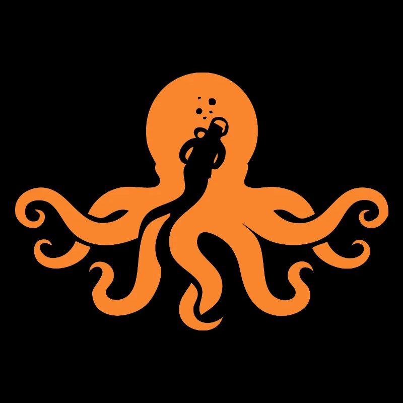 Orange Octopus Diver