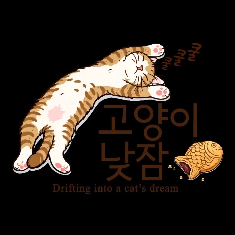 Rêve de chat coréen endormi
