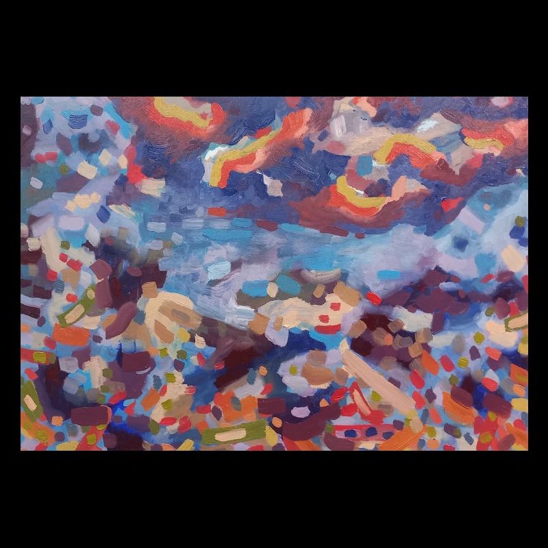 Abstraction colorée en mosaïque