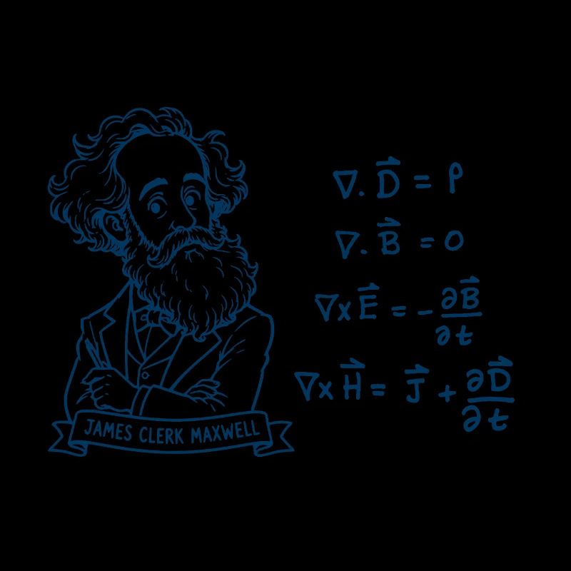 Maxwell and equations in blue
