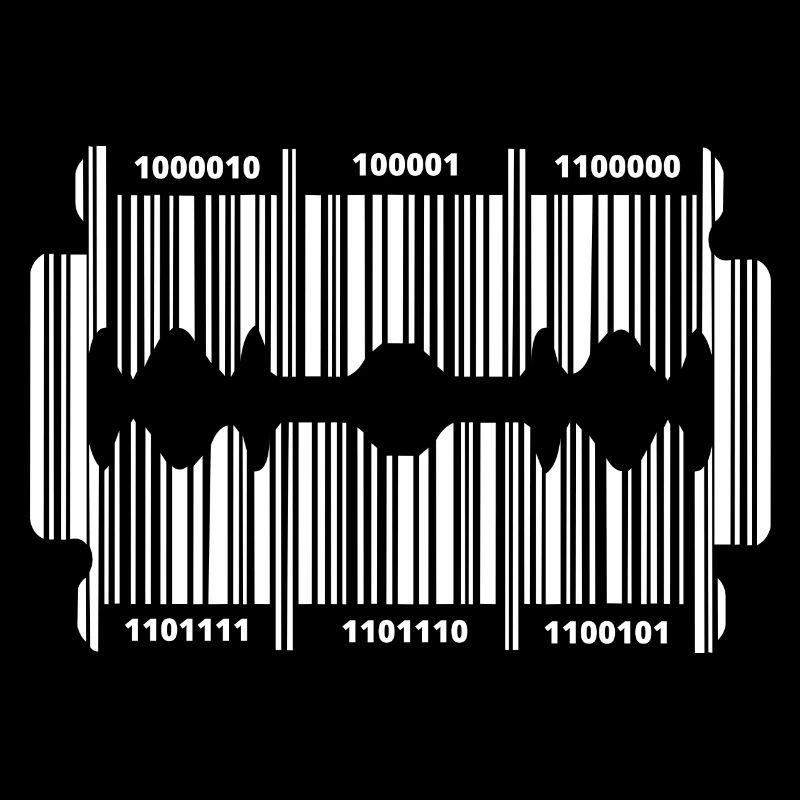 Razor blade with code