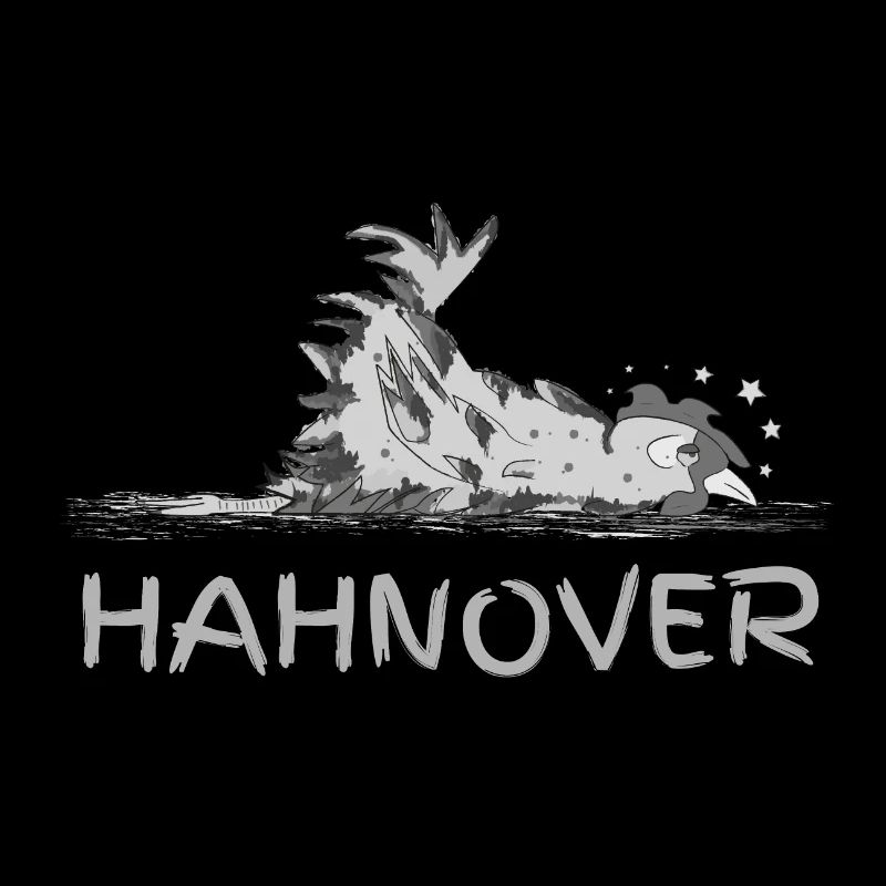 Hahnover - zerrupfter Hahn, grau