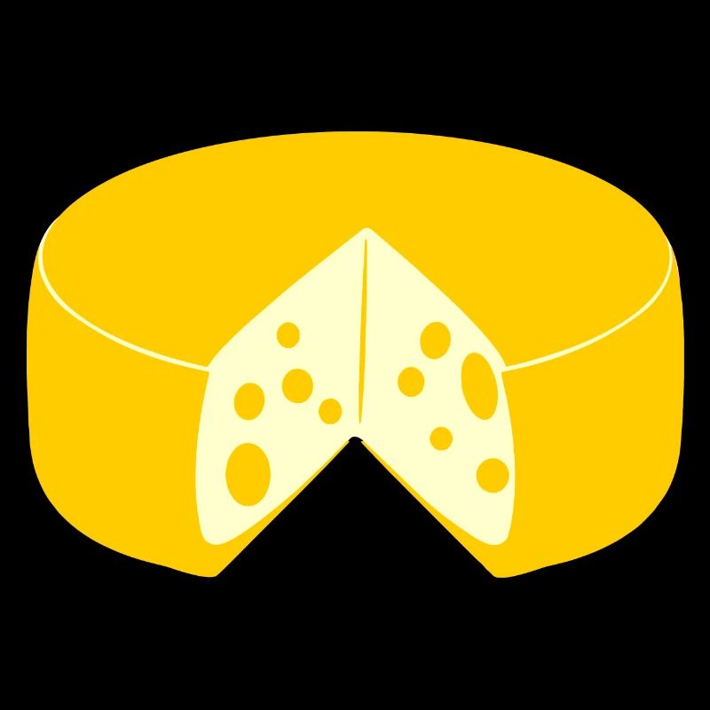 Fromage jaune doré avec pointe coupée