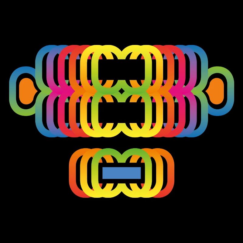 Arc-en-ciel couleur singe