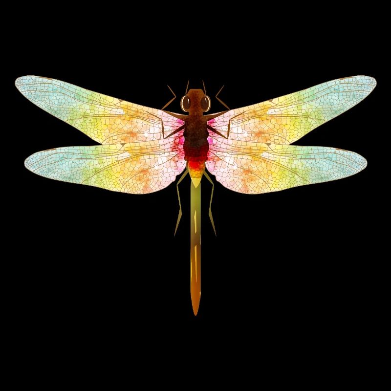 Iridescent Dragonfly – Filigree Insect Motif
