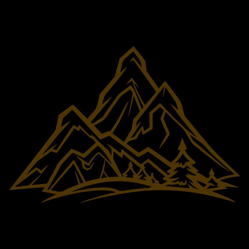 Mountain Forest Silhouette