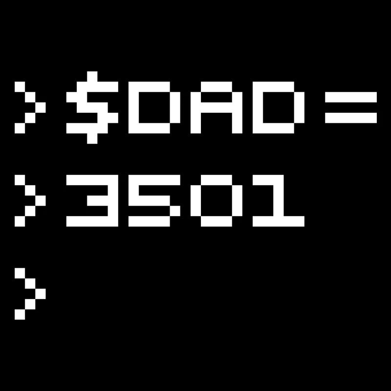 DAD 8-Bit Code Nerd Pixel Terminal Retro