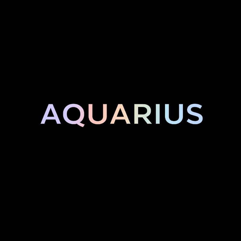Pastel Aquarius Gradient Typography