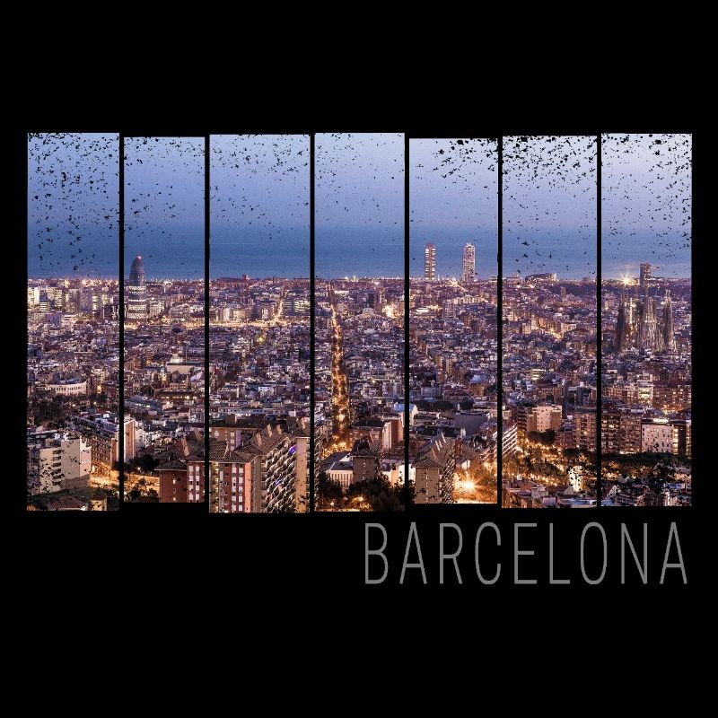 Barcelona in Katalonien mit Skyline Spanien Design