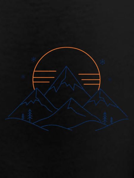 Mountain landscape with sun