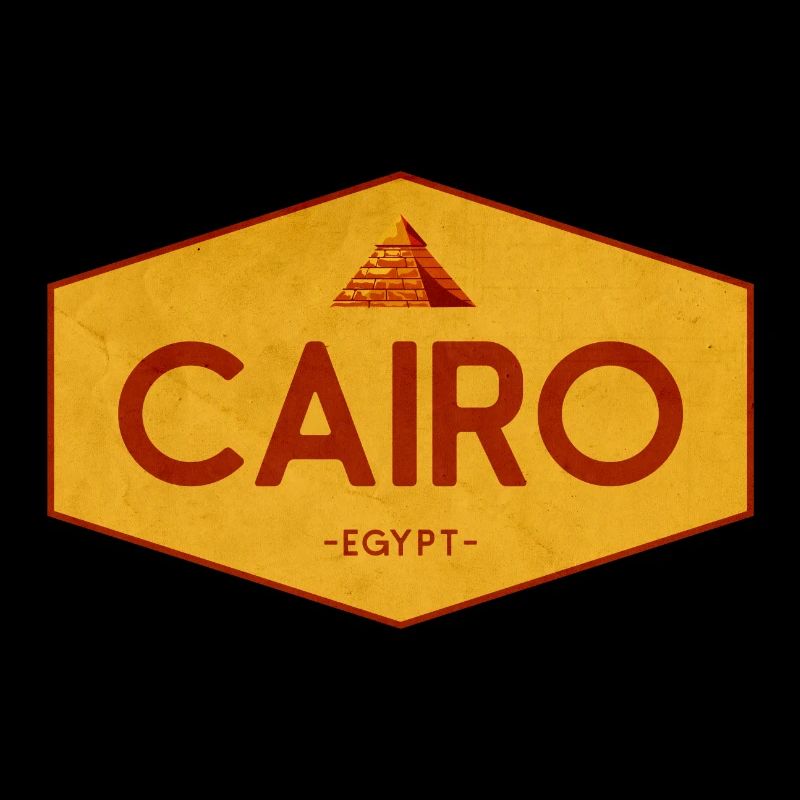 Emblème pyramidal du Caire en Égypte