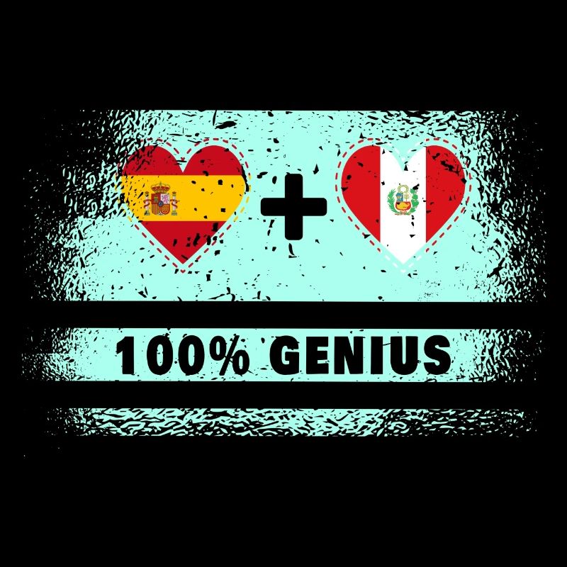 Spain and Peru flag 100% genius
