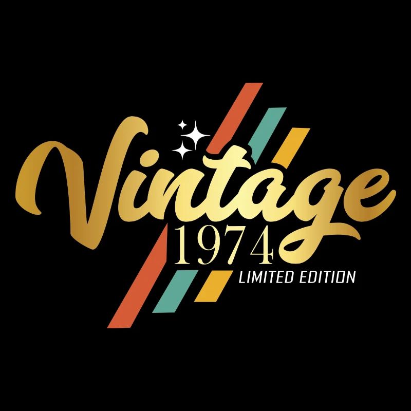 Vintage 1974 Geburtstag Sprüche Retro Stil