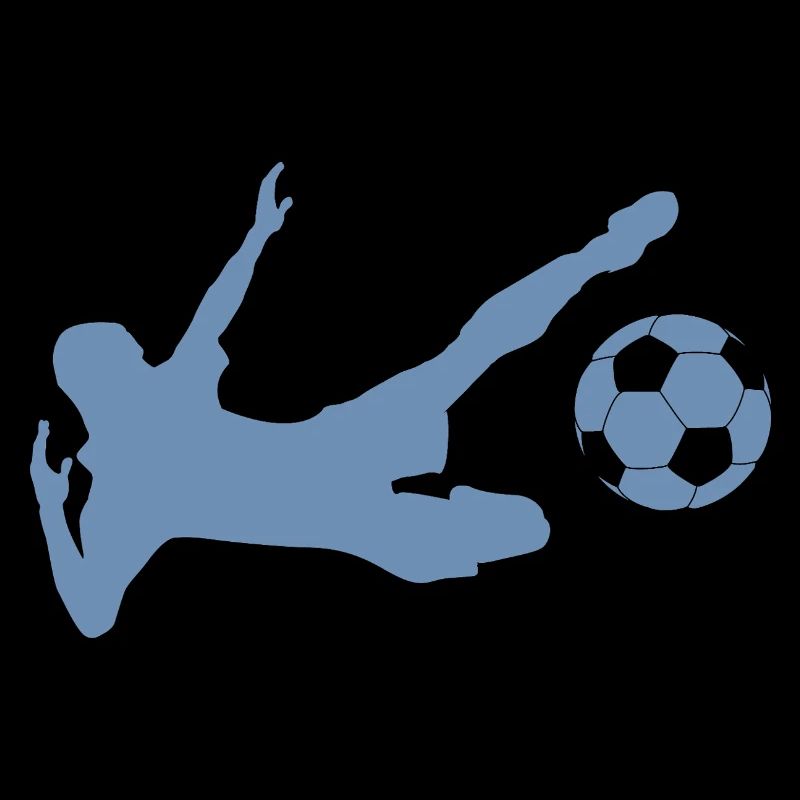Minimalist silhouette soccer player