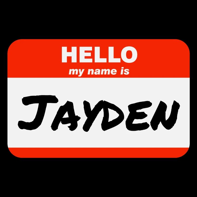 Hello My Name Is Jayden Label Name Tag