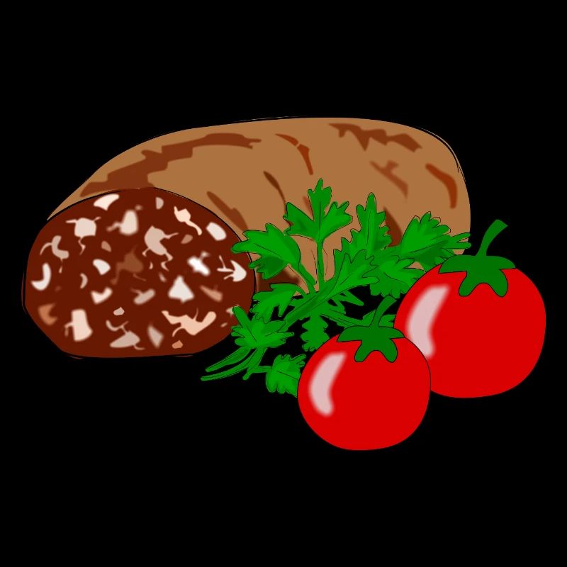 Black pudding with tomato