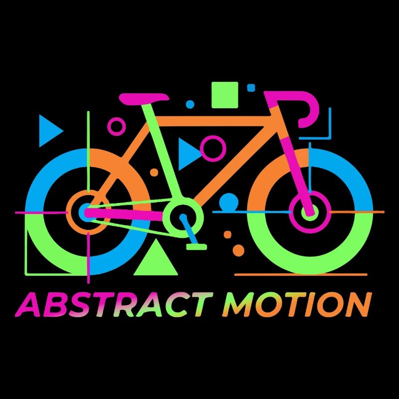 Neon Abstract Bicycle Motion