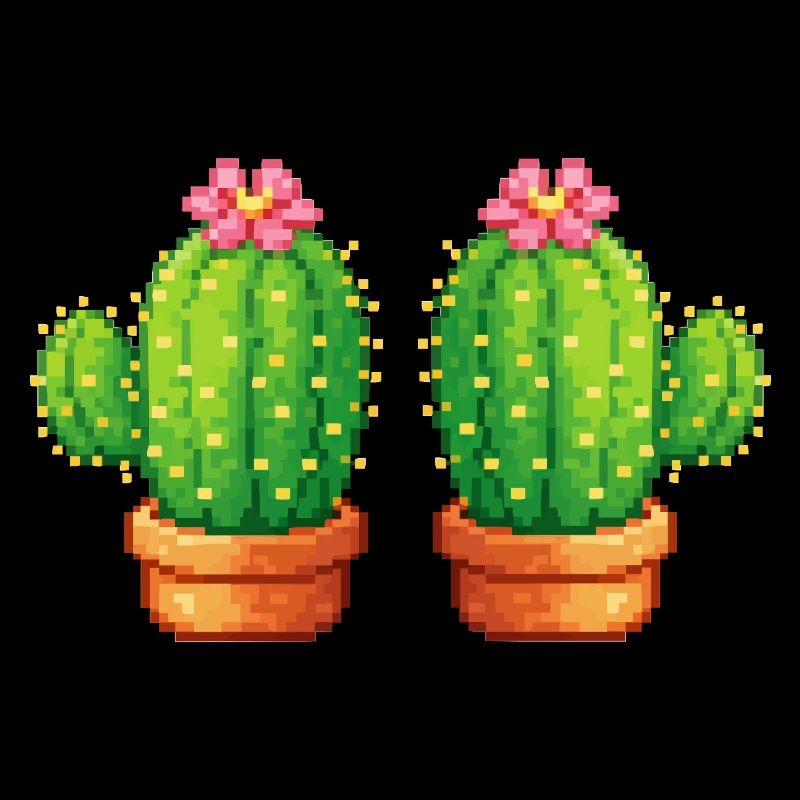 Jumeaux Cactus Pixel dans le pot