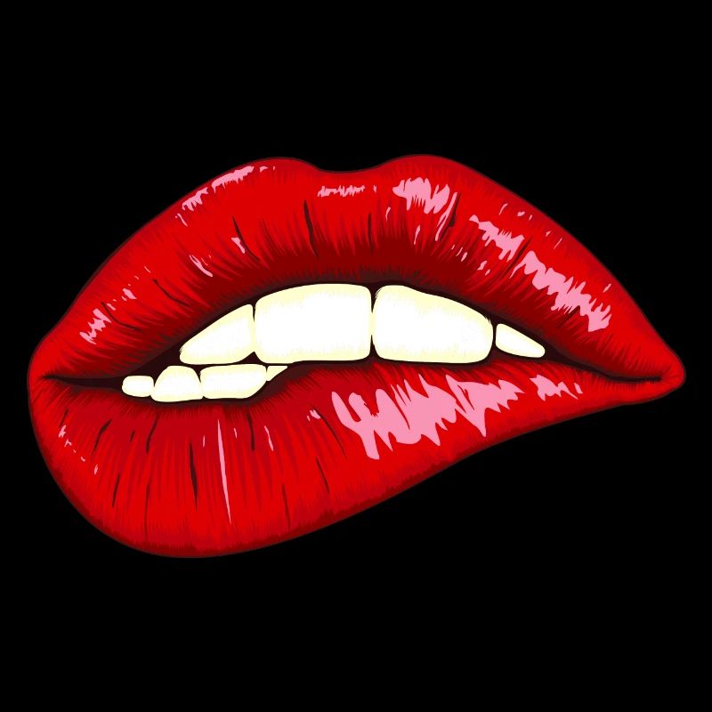 Expressive lips with shine