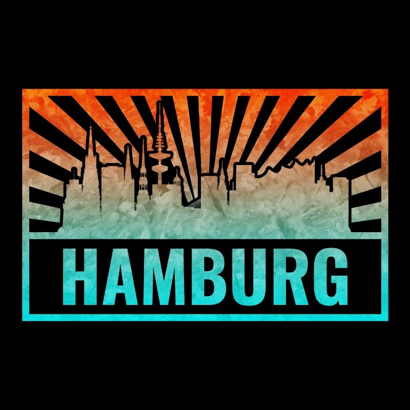 Hamburg Skyline Gradient