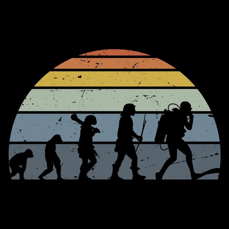 Evolution of Humanity Silhouette Design