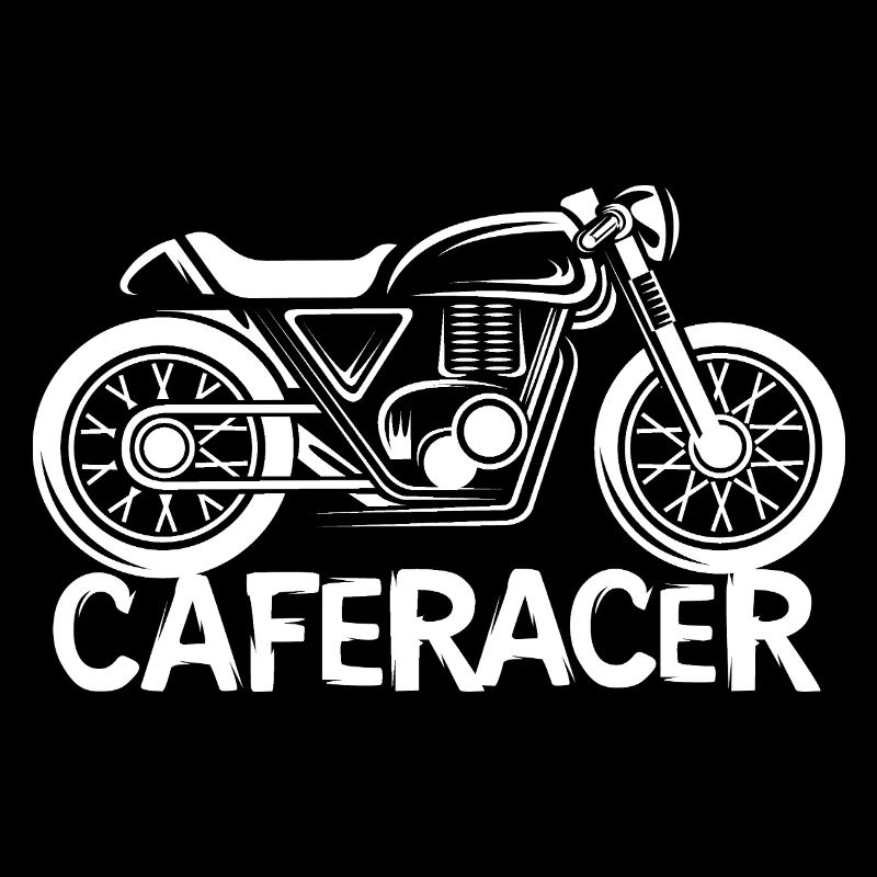Caferacer Icon Illustration - Custom Motorcycle